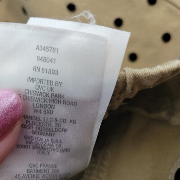 Isaac Mizrahi Live Womens 18WP Plus Capri Pants Tan White Polka Dot GEO28E - Picture 10 of 11